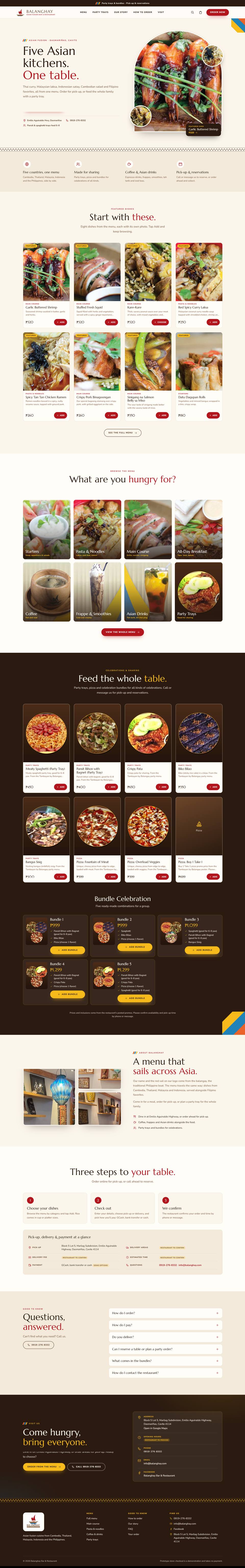 Full homepage of the Balanghay store