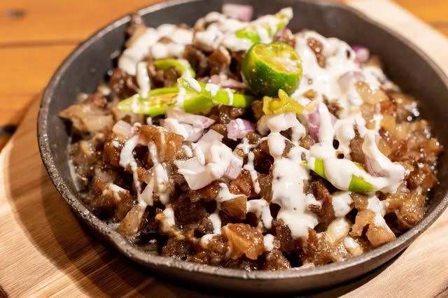 Sizzling sisig from Sebus Restaurant